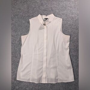 Talbots Cream Sleeveless Blouse